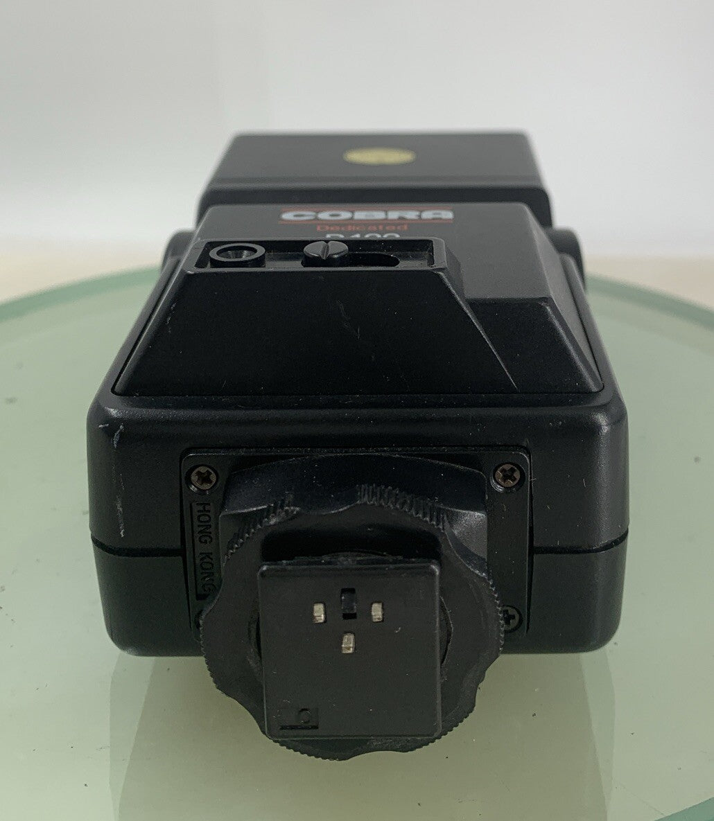 Vintage COBRA Dedicated D400 TTL Flashgun BLACK PERFECTLY WORKING TESTED - 3365