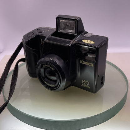 Konica Z Up 80 Super Zoom 35mm Film Point and Shoot Camera Black Tested #3872