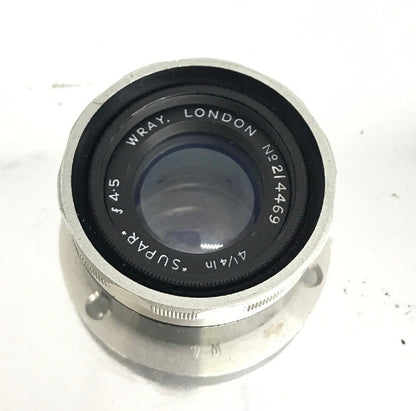WRAY LONDON 4 1/4" SUPAR F4.5 ENLARGE LENS CREATIVE LENS 39MM SCREW MOUNT # 6361