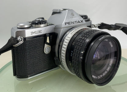 ASAHI PENTAX ME FAST COMPACT VINTAGE SLR FILM CAMERA + 28MM LENS TESTED - 3350