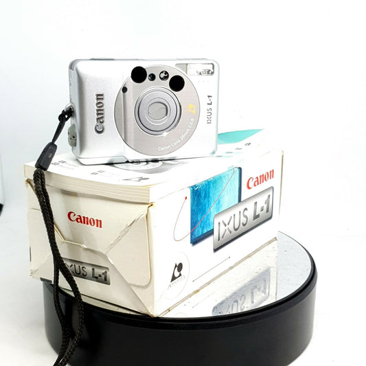 Canon IXUS L1 APS compact film camera in silver./Boxed,Great Condition #9220