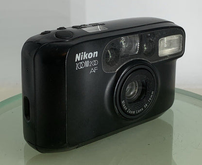Nikon Zoom 200 AF Point and Shoot 35mm Film Camera + Black + Tested - 8080