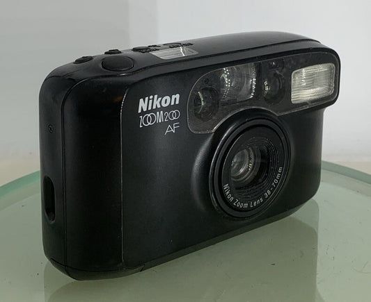 Nikon Zoom 200 AF Point and Shoot 35mm Film Camera + Black + Tested - 8080