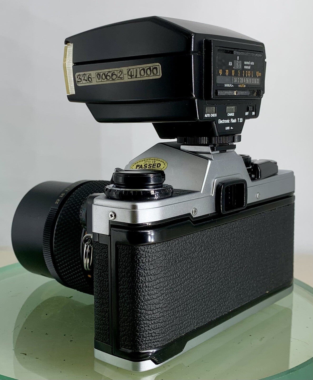 *SERVICED*Olympus OM10 35mm Film SLR Manual Camera+ OM 135 F3.5 Zuiko Lens+FLASH5