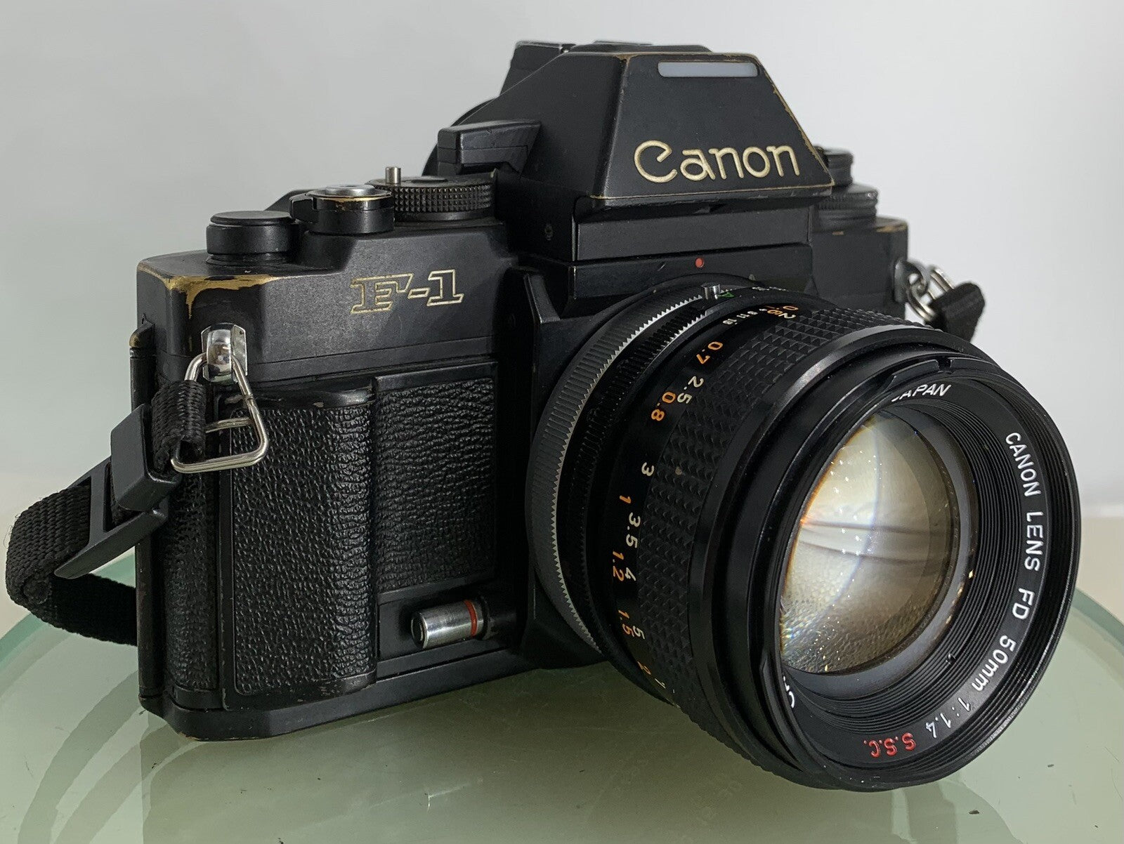 Canon New F-1 35mm SLR Film Camera+ FAST 50mm f/1.4 Prime Lens(CLEAN) TESTED#2160
