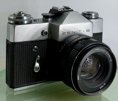Vintage Zenit - B SLR Camera + HELIOS-44M-4 2/58 Lens + SILVER + TESTED - 650