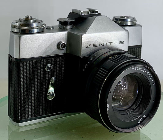 Vintage Zenit - B SLR Camera + HELIOS-44M-4 2/58 Lens + SILVER + TESTED - 650