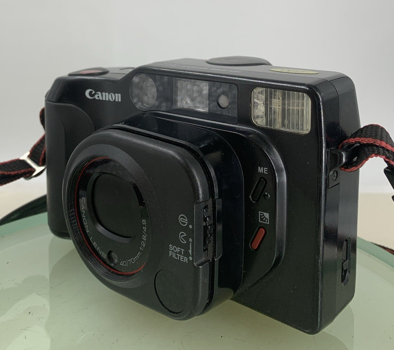 Canon Sure Shot Tele 35mm Film Point and Shoot Camera BLACK TESTED - 6422