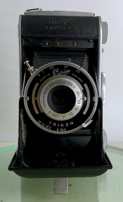 Ensign Ranger ll, c1951, Working 6X6 Folding Film Camera, Very Clean #201