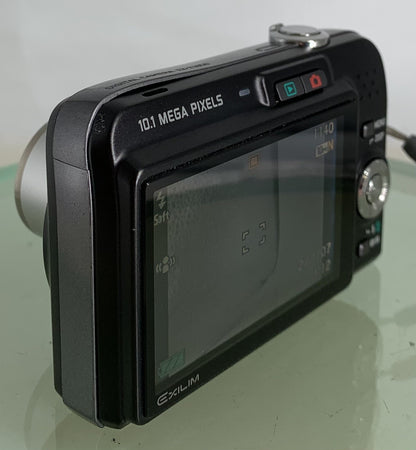 Casio Exilim EX-Z1050 10.1 MP Digital Camera BLACK +SD CARD+TESTED - 5525