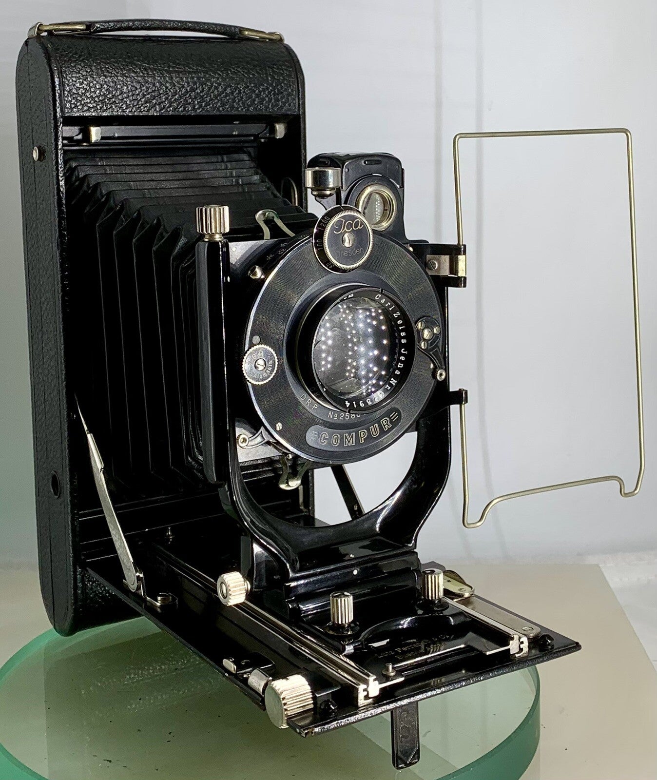 Vintage JCA Dresden Compur Carl Zeiss Jena Tessar 1:4.5 f=15cm Folding Camera1