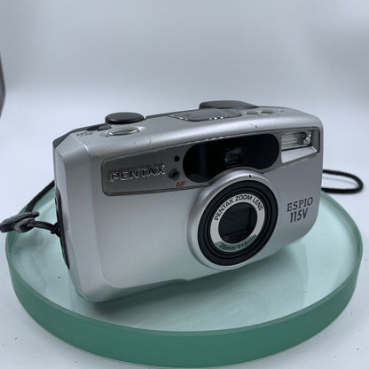 PENTAX ESPIO 115V 38-115 LENS 35mm COMPACT FILM CAMERA + CASE TESTED  #9015