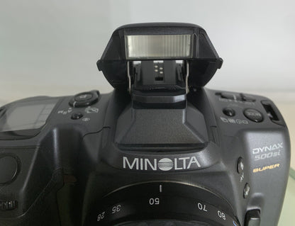 Minolta Dynax 500si Super 35mm SLR camera With AF 28-80mm Lens + Tested - 22110
