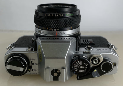 SERVICED Olympus OM10 35mm Film SLR Manual Camera + Olympus 50mm f/1:1.8 #1309