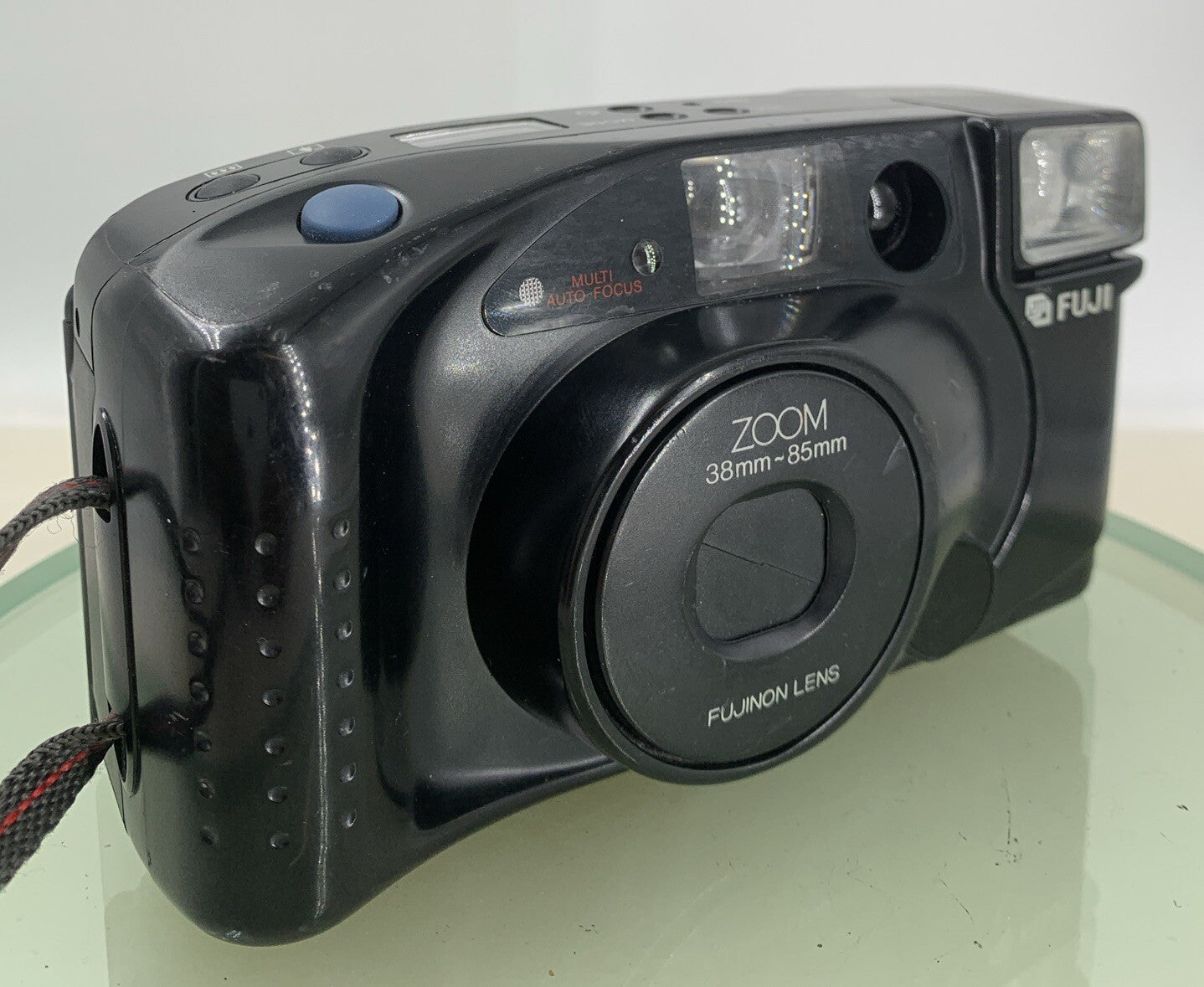 FUJI DL-900 Zoom 38mm-85mm Multi Auto Focus FILM Camera BLACK TESTED - 5680