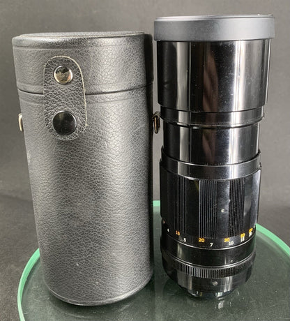 {SERVICED} OLYMPUS f/200mm 1:4 AUTO-T E.ZUIKO With Cap & Case#1541