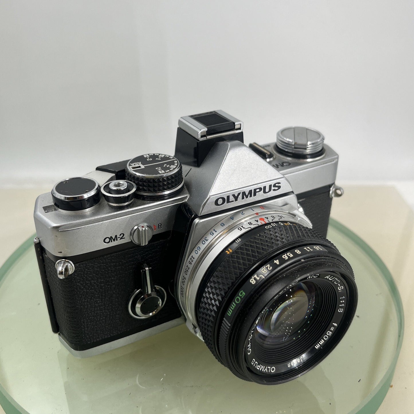 Olympus OM-2 35mm SLR camera body & Hotshoe 2 50mm 1:1.8 TESTED  #8840