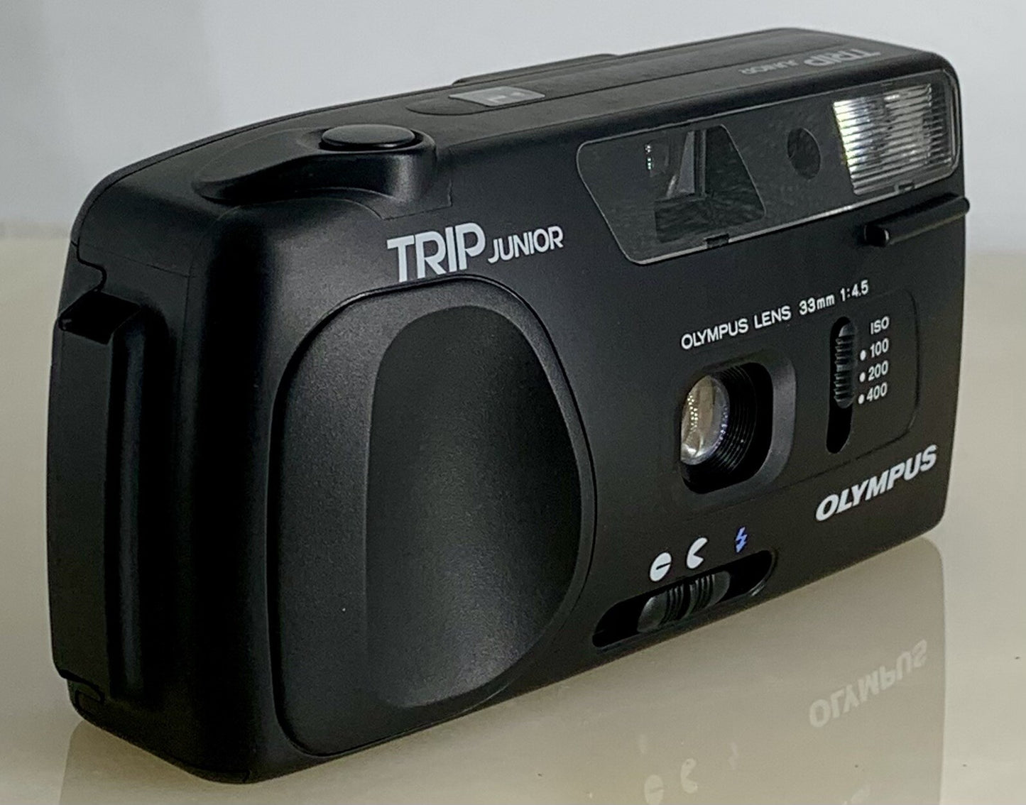 Olympus Trip Junior ANALOG 33mm POINT & SHOOT FILM CAMERA + BLACK + TESTED - 8772