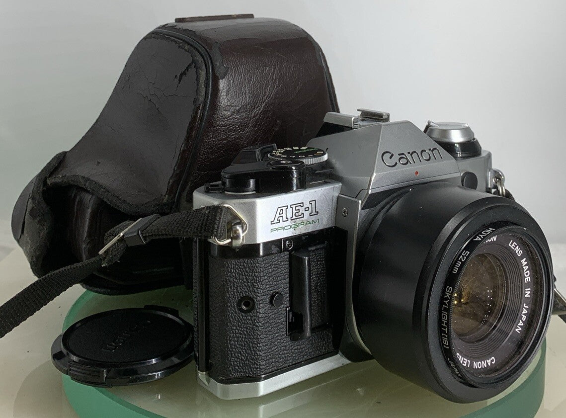 Canon AE-1 Program 35mm SLR Film Manual Camera + Canon 50mm F/1.8 FD Lens +# 1330