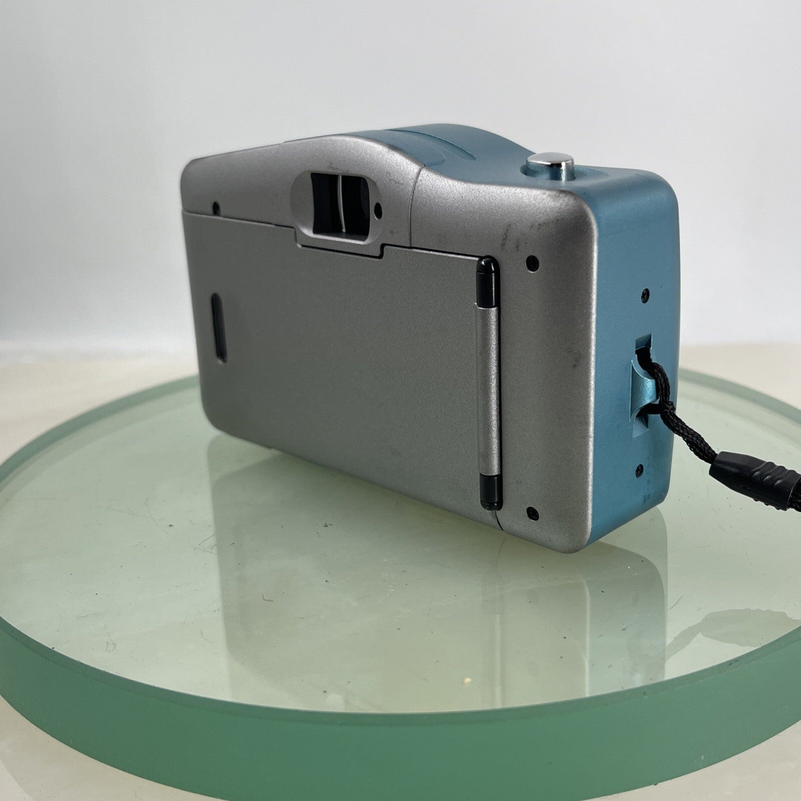 KH30 Film Camera 35mm With Built-In Flash Tested + Cased Blue #6715
