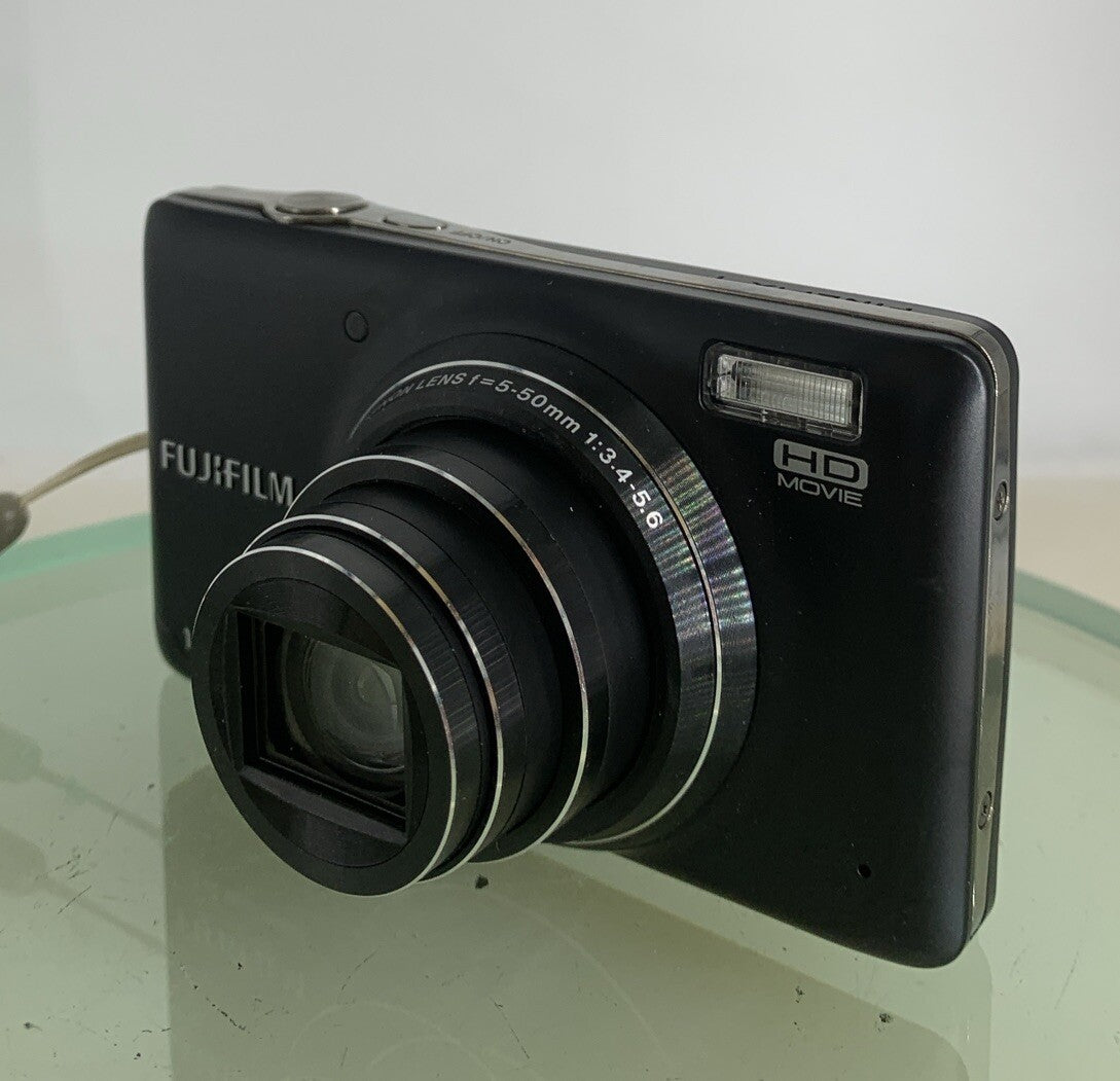 FujiFilm FinePix T350 Digital Camera BLACK+CHARGER+WIRE+2GB CARD TESTED - 9922