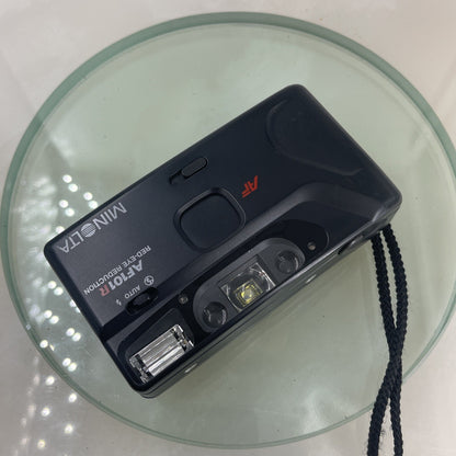 Minolta AF101R 35mm Film Point and Shoot Camera Black With Case #5437