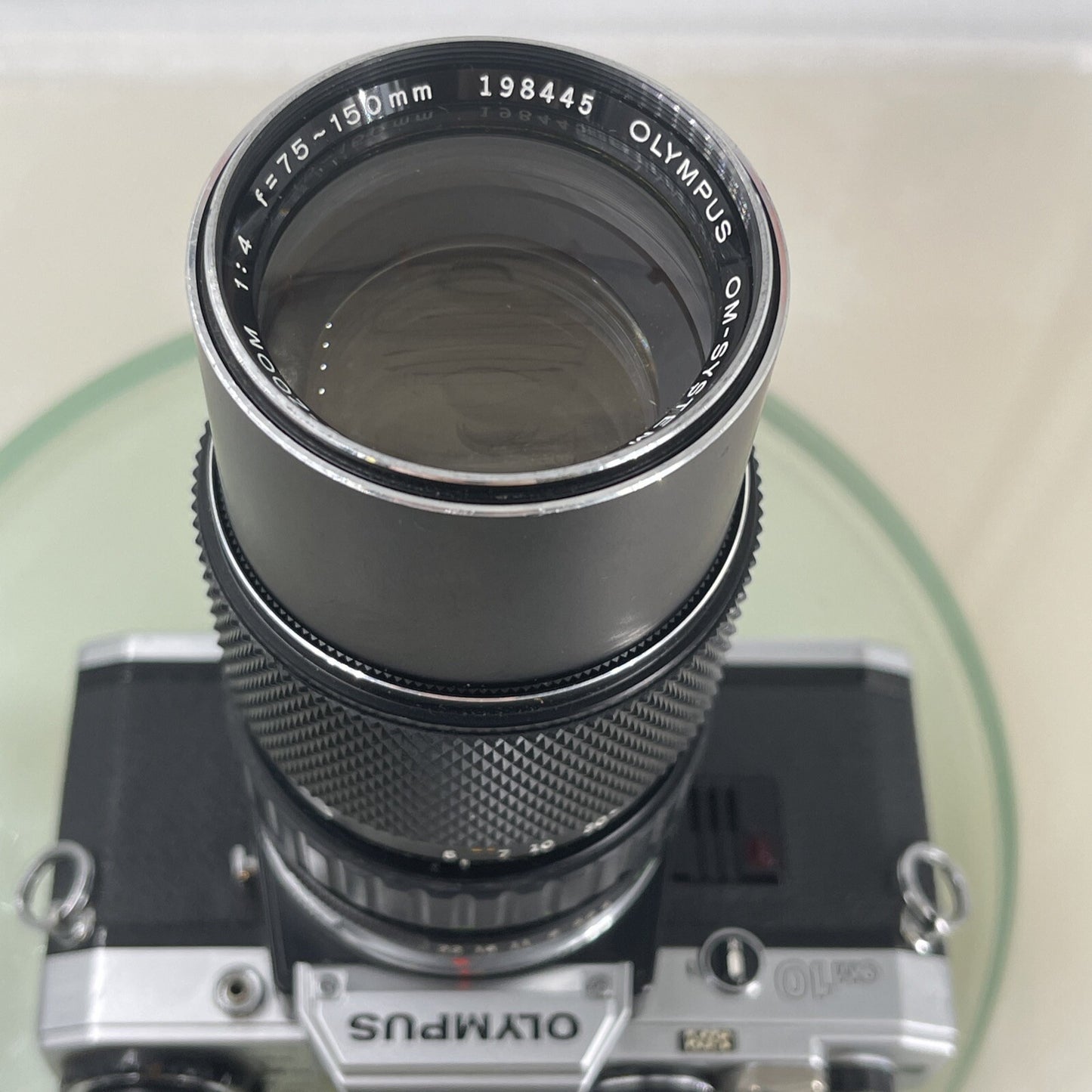 Olympus OM10 35mm SLR Film Camera +Zuiko 75-150mm f4 Silver Nose Lens TESTED#6278