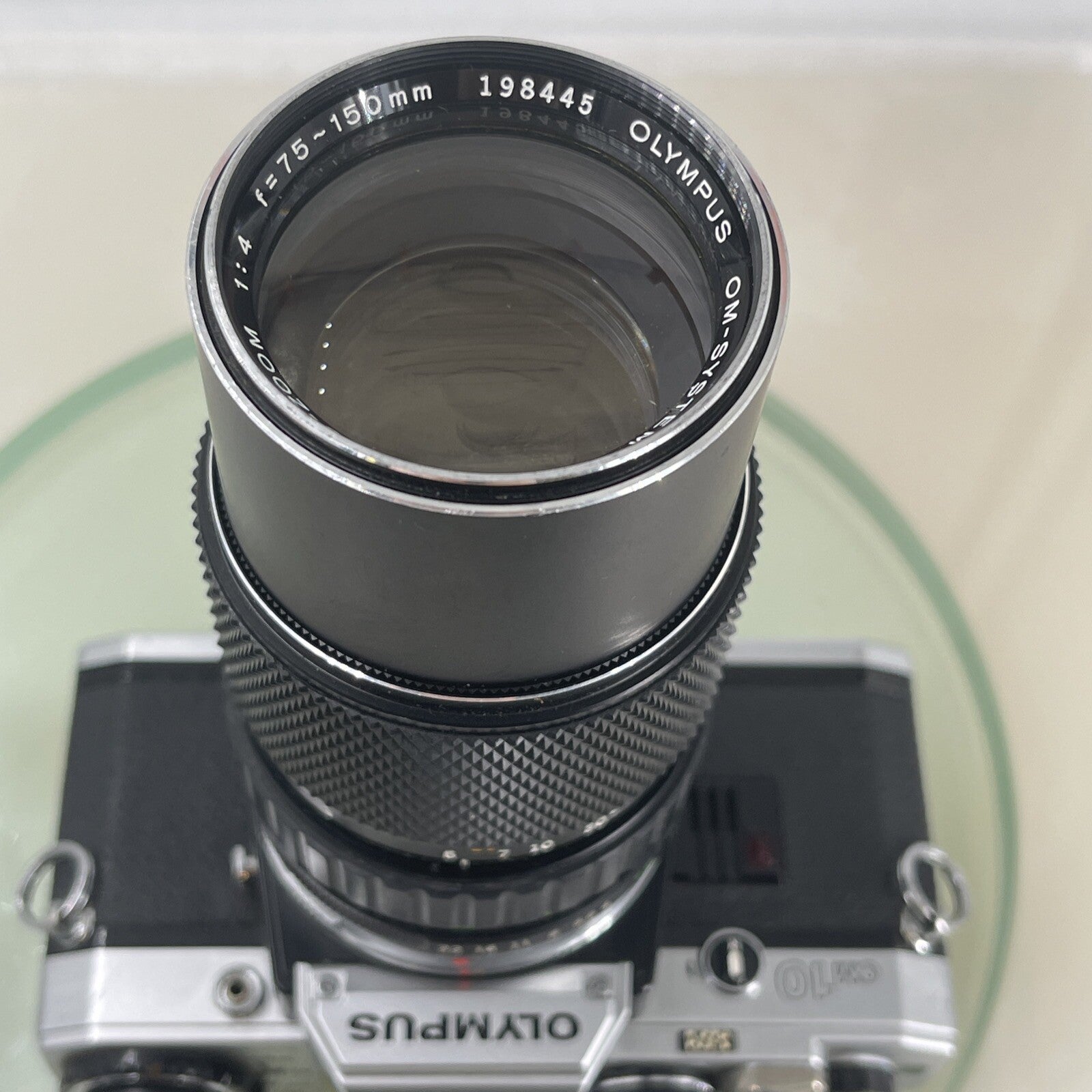 Olympus OM10 35mm SLR Film Camera +Zuiko 75-150mm f4 Silver Nose Lens TESTED#6278