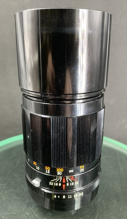 {SERVICED} OLYMPUS f/200mm 1:4 AUTO-T E.ZUIKO With Cap & Case#1548