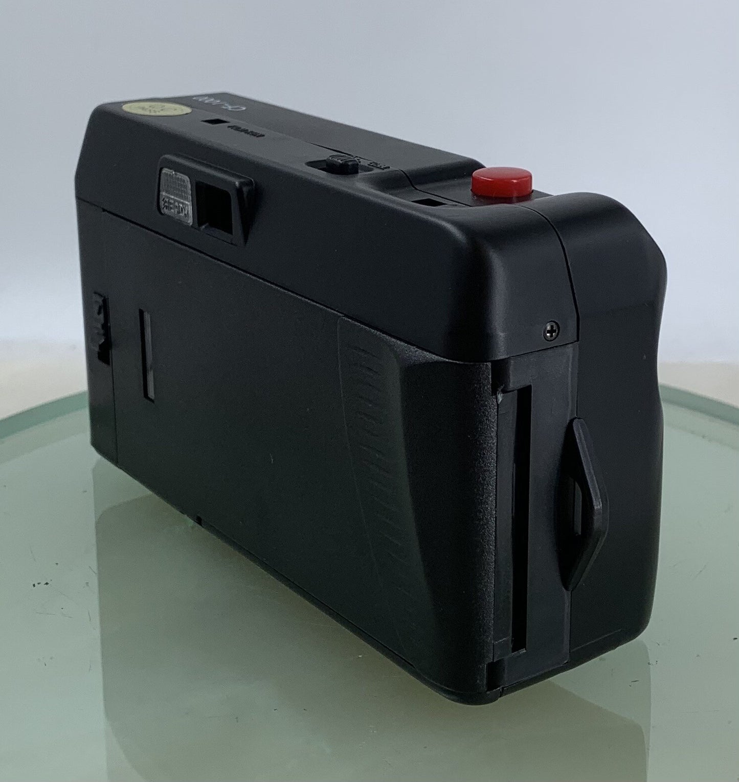 Olympus Quick Flash CF-1000 35mm FILM Camera BLACK WITH COVER TESTED - 8803