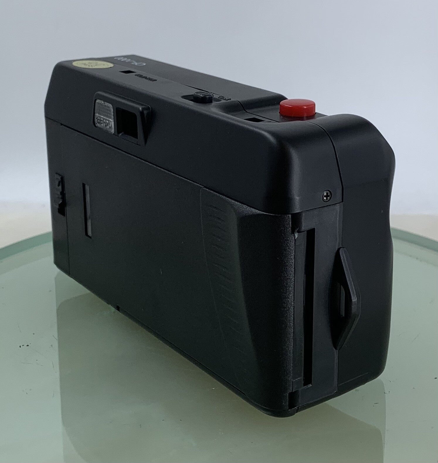 Olympus Quick Flash CF-1000 35mm FILM Camera BLACK WITH COVER TESTED - 8803