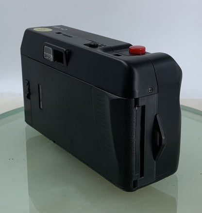 Olympus Quick Flash CF-1000 35mm FILM Camera BLACK WITH COVER TESTED - 8803