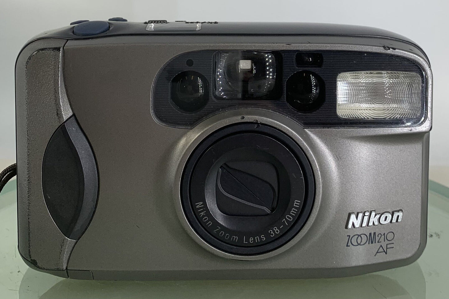 NIKON ZOOM 210 AF POINT AND SHOOT FILM CAMERA GREY NO BATTERY - TESTED - 7741