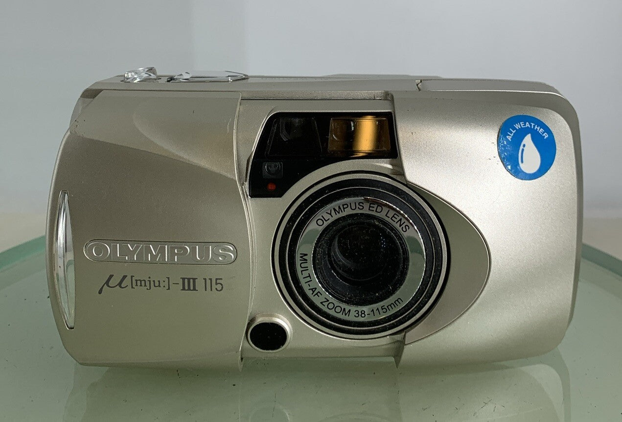 Olympus mju III 115 All Weather 38-115mm Zoom Compact 35mm Film Camera + TIN#2131
