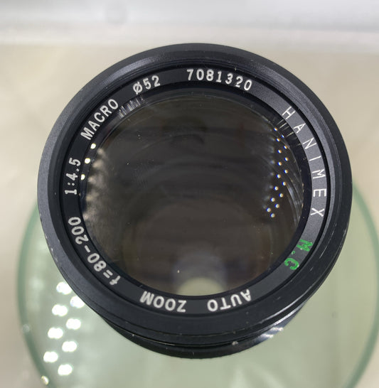 HANIMEX Auto Zoom C-MACRO 80-200 f4.5 Lens Pentax mount BLACK TESTED - 7200