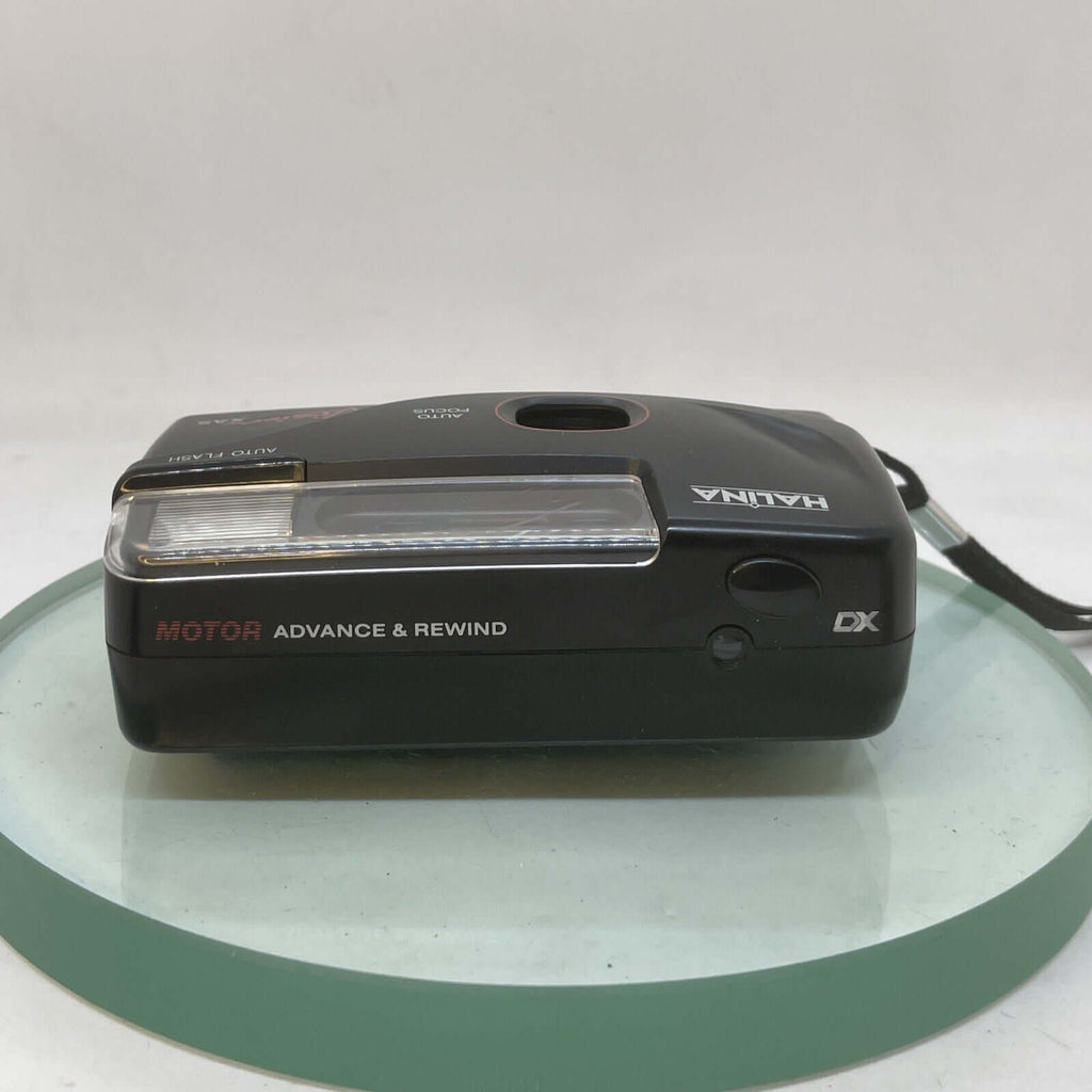 VIntage HALINA VISION XAS AUTO FLASH & FOCUS COMPACT CAMERA & CASE -TESTED#5545
