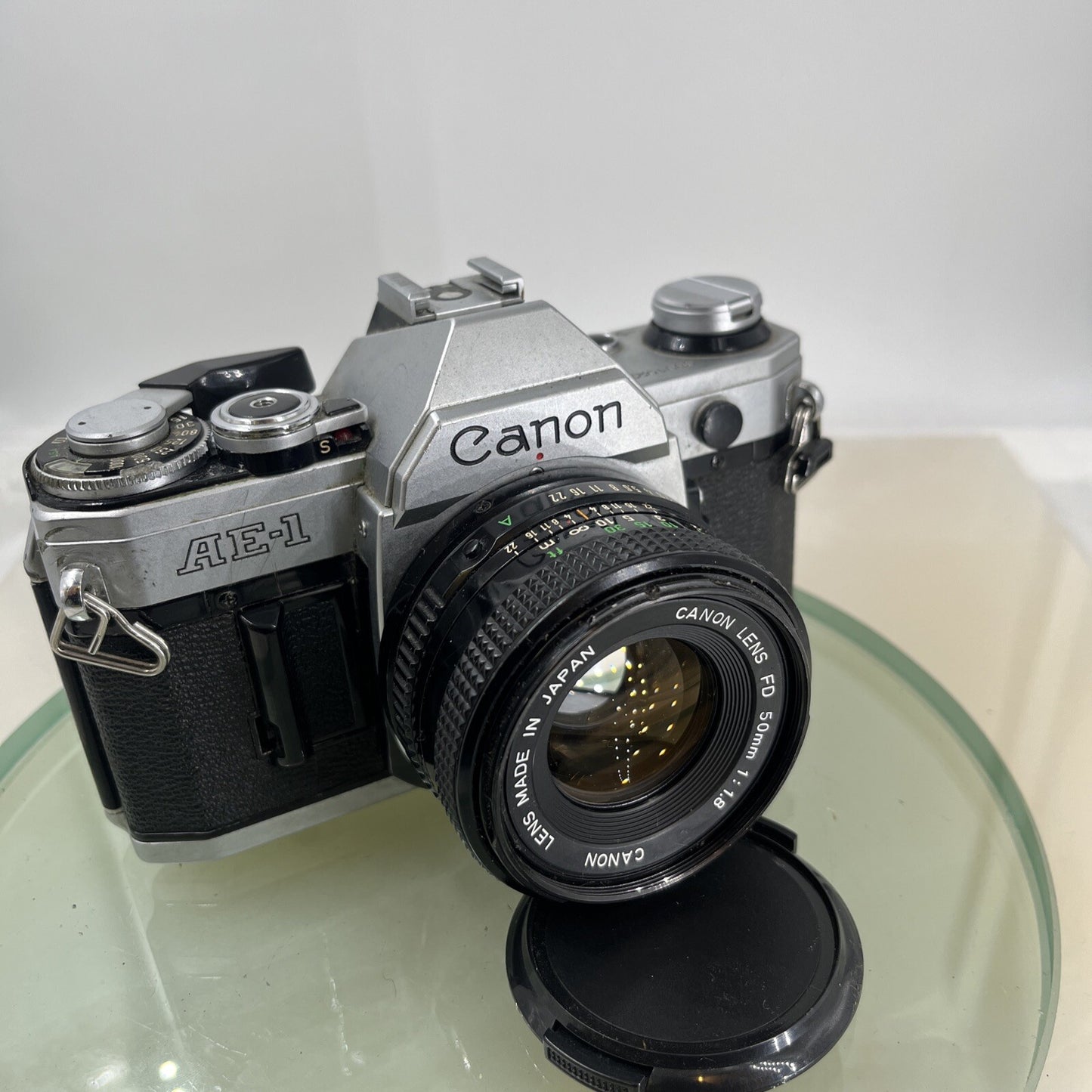 Canon AE-1  35mm SLR Film Manual Camera + Canon 50mm F/1.8 FD Lens Like A-1 #7480