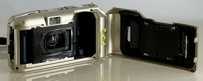 Olympus mju ii Zoom 80 35mm Ultra Compact Camera Beige All Weather  Working #828