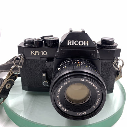Ricoh KR-10 35mm Film SLR Camera/K-Mount 50mm f/2 Prime Lens & Manual#TESTED#9021