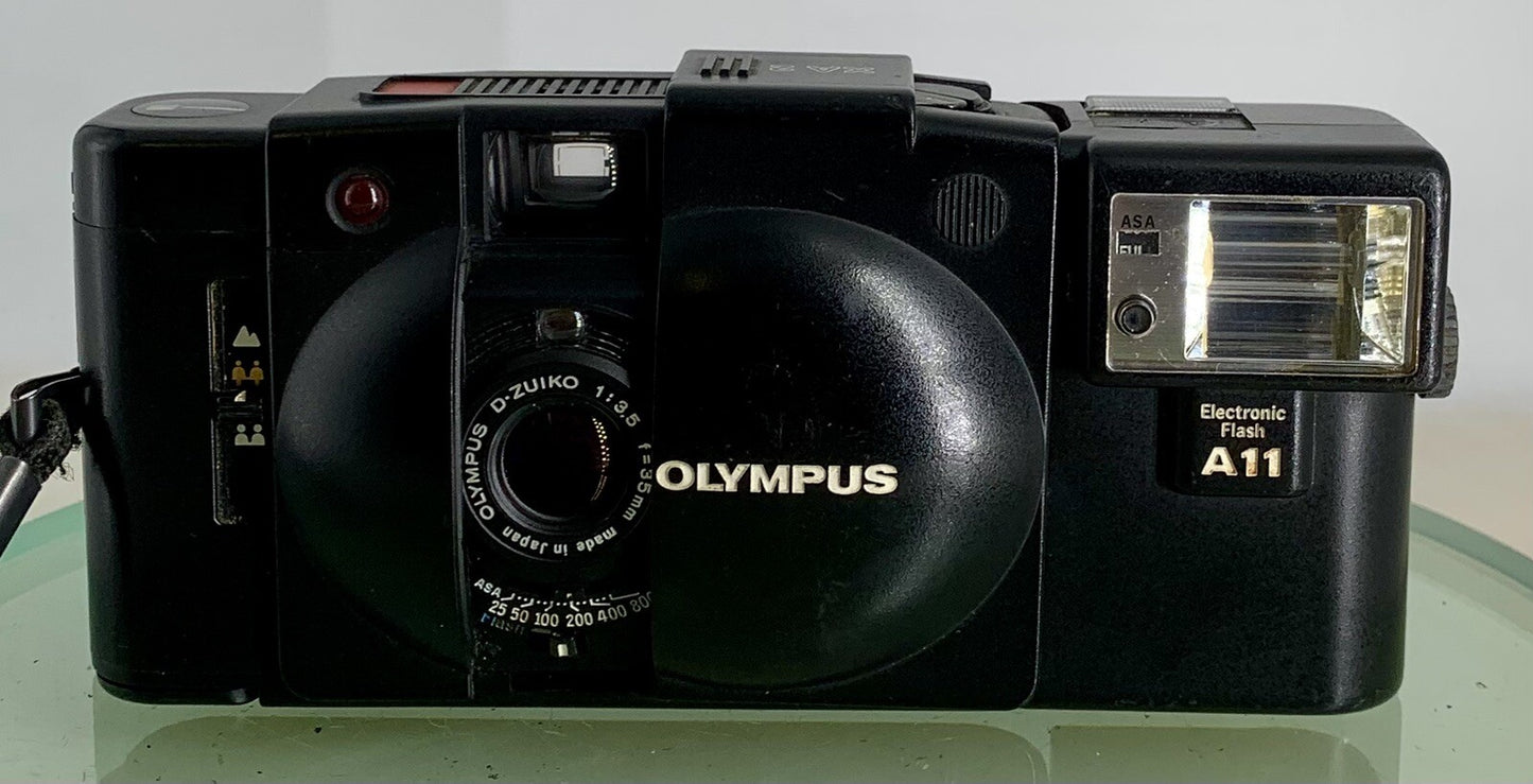 OLYMPUS XA2 Electronic Flash A11 D.ZUIKO 35mm f3.5 TESTED  POINT & SHOOT CAMERA1