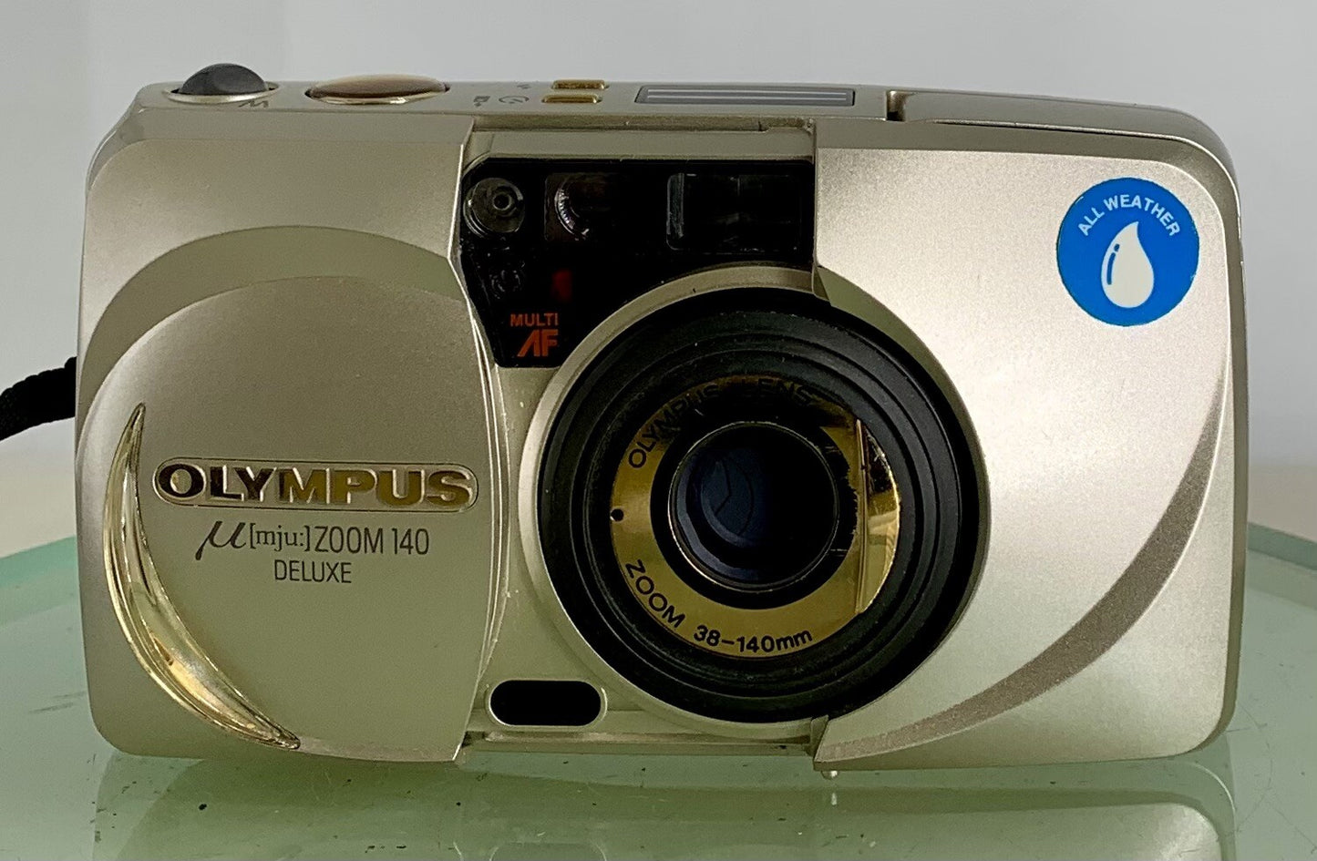 Olympus μ Mju Zoom 140 Deluxe Point & Shoot Film Camera 38-140mm+Case+TESTED-3041