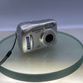 Olympus FE-110 5.0MP Compact Digital Camera Silver Tested Takes AA batteries #910