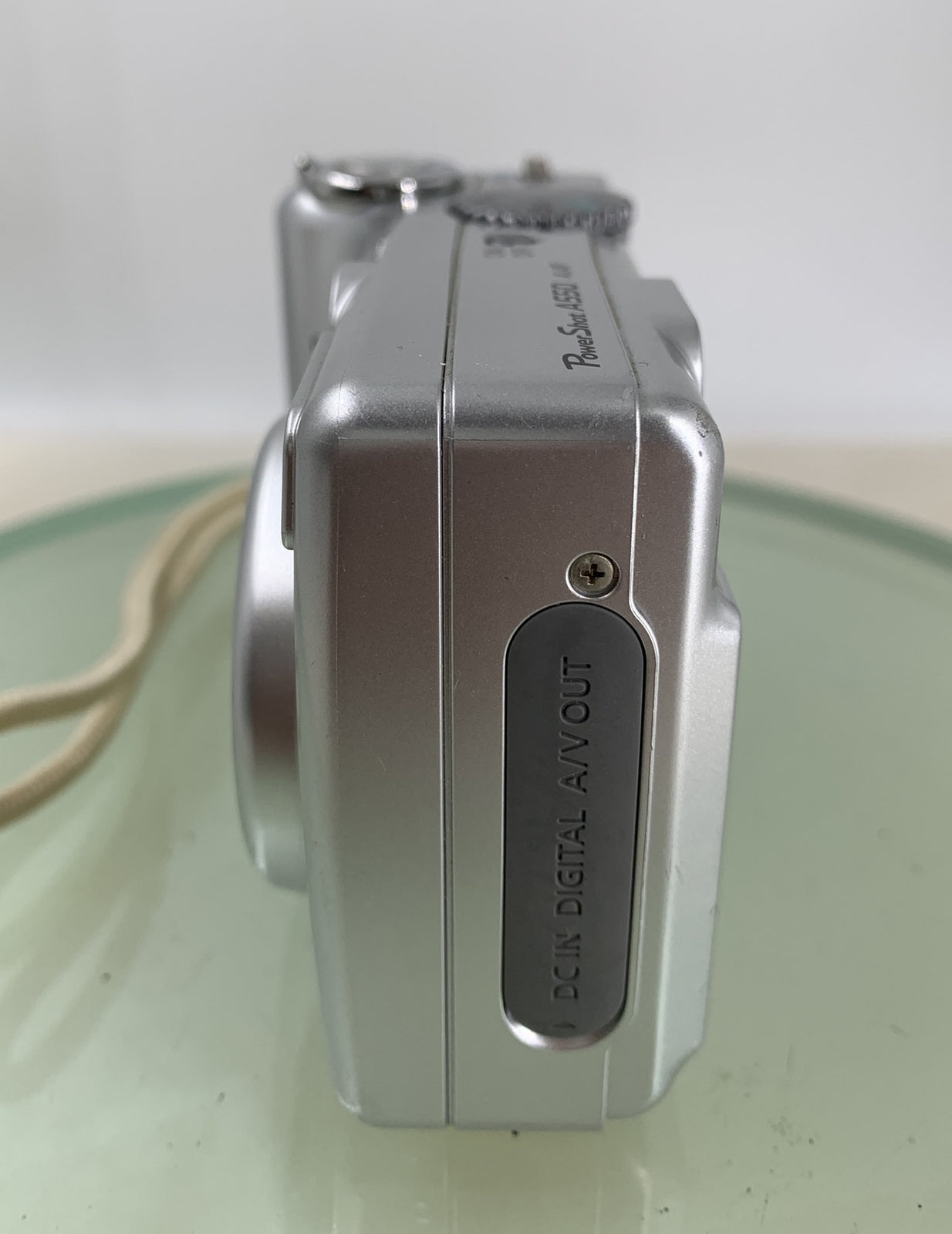 CANON POWERSHOT A550 7.1MP CAMERA WITH 1.0GB SD CARD SILVER TESTED - 8752