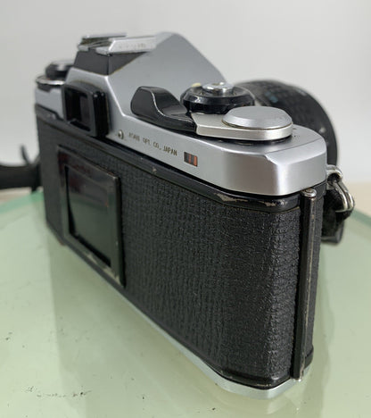 ASAHI PENTAX ME FAST COMPACT VINTAGE SLR FILM CAMERA + 28MM LENS TESTED - 3356