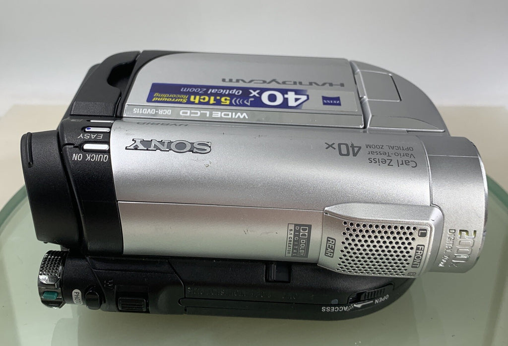 Sony Handycam DCR-DVD115E Handheld Mini DVD Camcorder Silver WITH BAG TESTED-2388