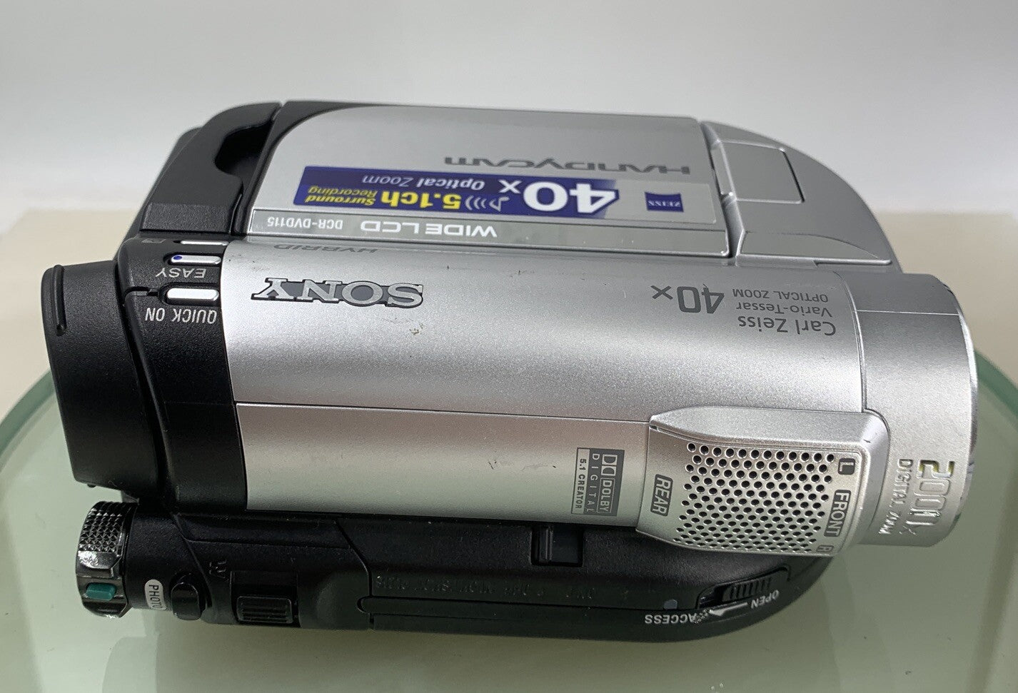 Sony Handycam DCR-DVD115E Handheld Mini DVD Camcorder Silver WITH BAG TESTED-2388
