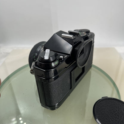 Canon AE-1 Program 35mm SLR Film Manual Camera BLACK+Canon 50mm F/1.8 FD Lens7574