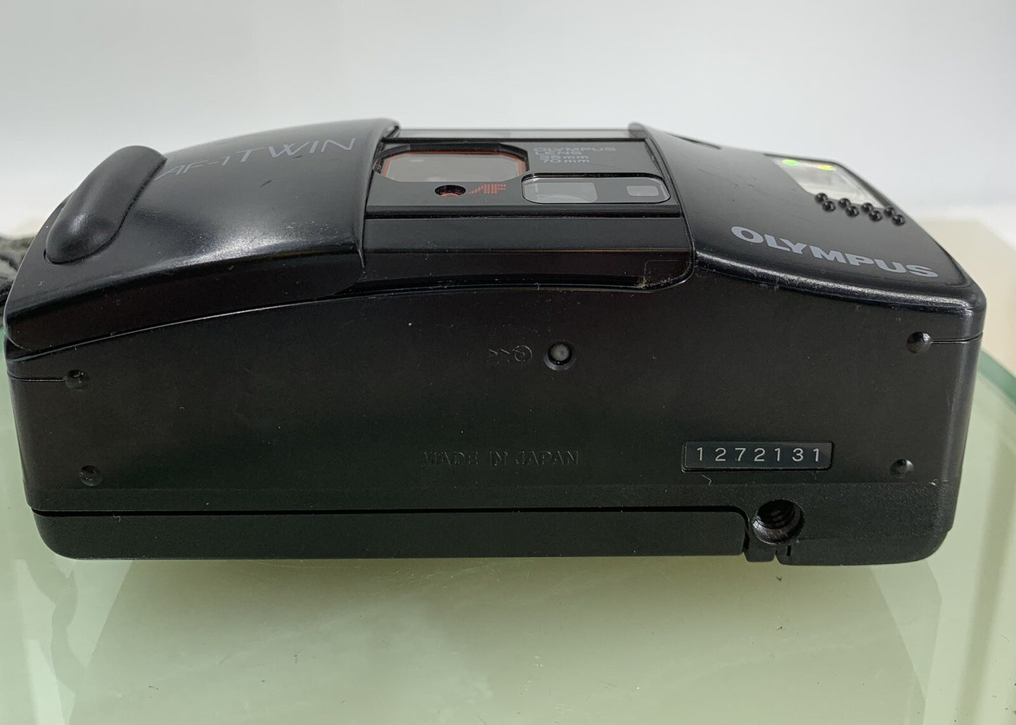 Olympus AF-1 TWIN BLACK POINT AND SHOOT FILM CAMERA 35MM 70MM LENS TESTED - 8346