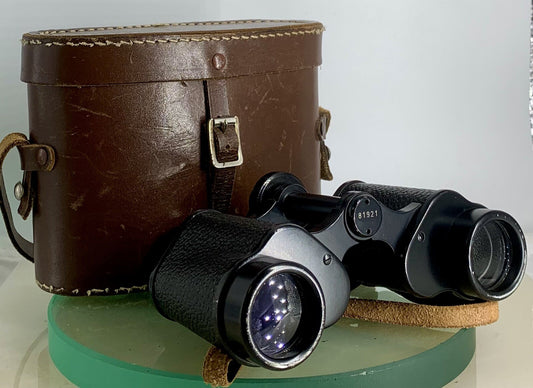 Krombach Wetzlar Germany 8x30 Porrolux Binocular with strap+case+Tested#3130