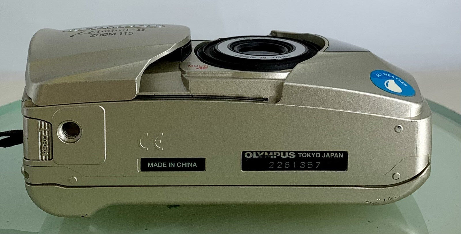 Olympus MJU II Zoom 115 Film Camera 38-115 Lens AF Point&Shot RARE GOLD Tested7